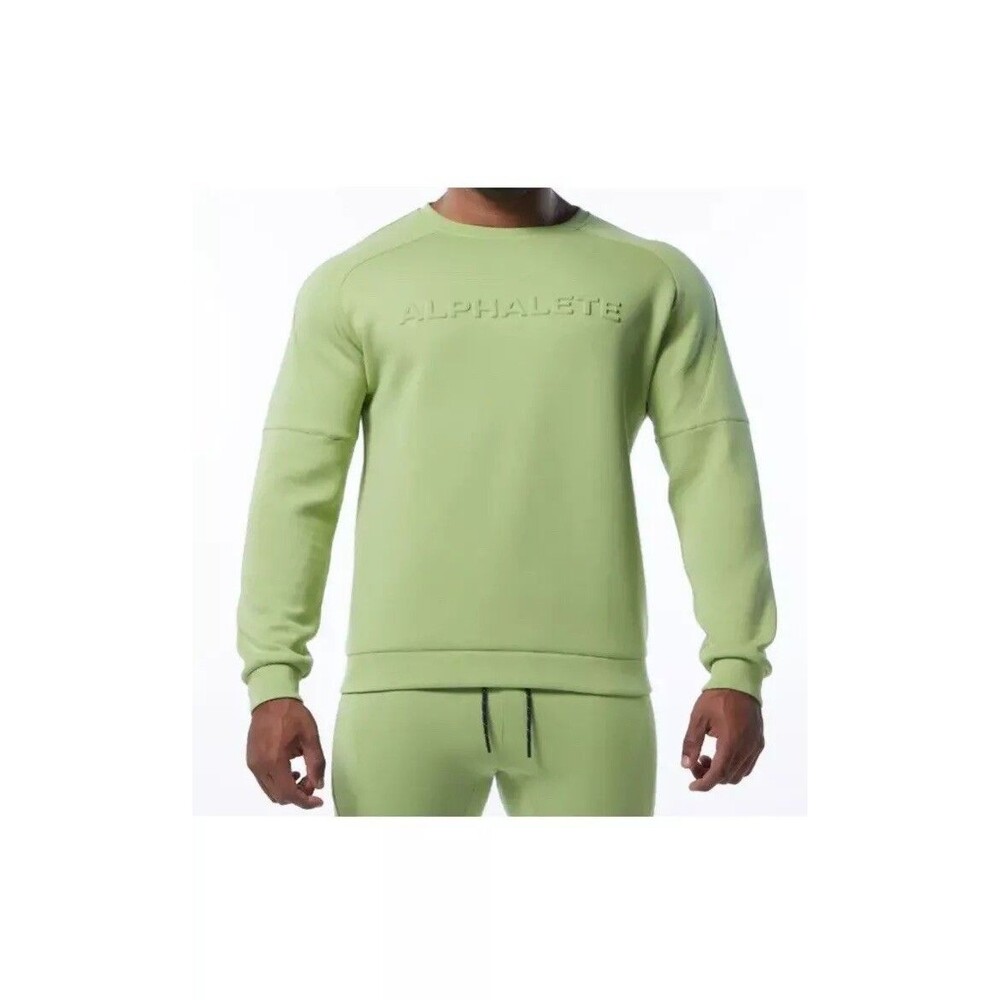 Alphalete ELMTS Long Sleeve Pullover - Light Green, Size Large